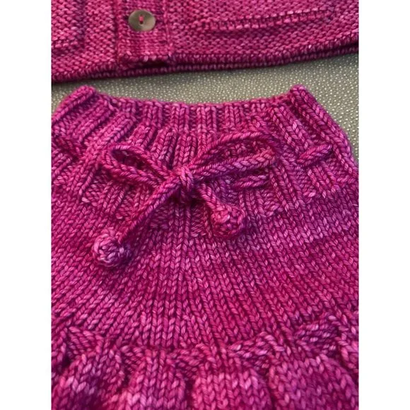 Misha & Puff Fuchsia Set; Scout Cardigan & Skating Pond